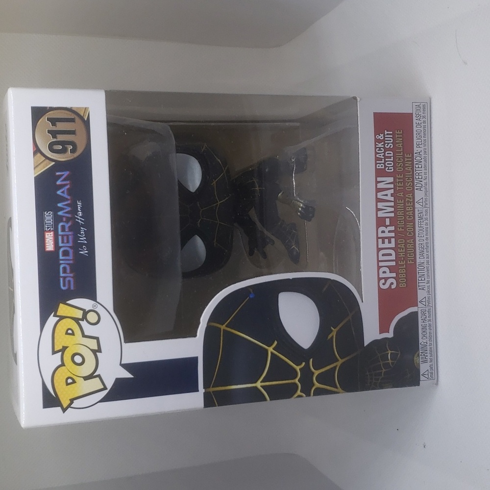 Funko Pop Spider-Man Black-Gold Suit 911 New